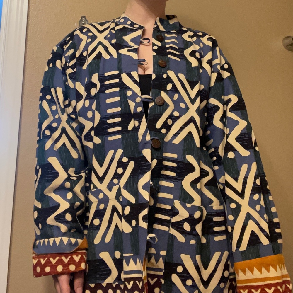 Amazing Reversible Patterned One Of A Kind Jacket - image 2